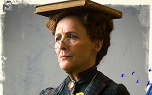 Fiona Shaw as `Miss Harrison` in Netflix`s adventure film, `Enola Holmes`